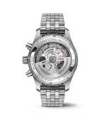 Load image into Gallery viewer, Dettaglio quadrante blu con numeri arabi luminescenti e lancette rodiate.

