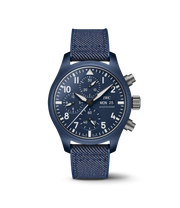 IWC Pilot's Watch Chronograph 41 TOP GUN Oceana IW389404 con cassa in ceramica blu da 41,9 mm e quadrante blu matt.