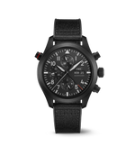 Load image into Gallery viewer, IWC Pilot’s Watch Double Chronograph TOP GUN Ceratanium IW371815 con cassa in Ceratanium nero opaco da 44 mm e quadrante nero matt.


