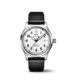 Load image into Gallery viewer, IWC Pilot’s Watch Mark XX IW328207 con cassa in acciaio 40 mm e quadrante bianco con numeri arabi neri.
