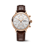 Load image into Gallery viewer, IWC Portofino Chronograph IW391025 con cassa in oro rosso 18 ct da 42 mm e quadrante argentato.
