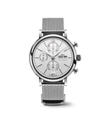 Load image into Gallery viewer, IWC Portofino Chronograph IW391028 con cassa in acciaio 42 mm e quadrante argenté.
