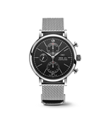 Load image into Gallery viewer, IWC Portofino Chronograph IW391030 con cassa in acciaio 42 mm e quadrante nero opaco.
