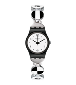 Load image into Gallery viewer, Swatch Blackiniere LB185G - cassa plastica nera - bracciale acciaio - quadrante bianco