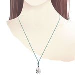Load image into Gallery viewer, Ciondolo con sagoma Bimba in Oro Bianco con Diamante