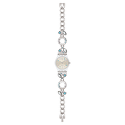 Swatch Menthol Tone LK292G - bracciale acciaio - quadrante champagne - cassa plastica trasparente