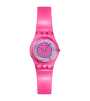 Swatch Prismatically Pink SLP166 - cassa plastica rosa - cinturino silicone rosa - quadrante rosa