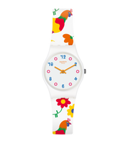 Swatch Polletto LW154 - cassa, cinturino e quadrante bianco