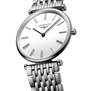 Cassa rotonda in acciaio inox da 40 mm con vetro zaffiro antigraffio multistrato antiriflesso e fondello avvitato trasparente del Longines Conquest 6