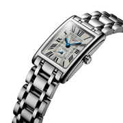 Cassa rettangolare in acciaio inossidabile da 20.8x32 mm con vetro zaffiro bombato antigraffio del Longines Dolcevita 3