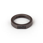Load image into Gallery viewer, MANO|J Anello in titanio e diamanti black MINANTBFE_24
