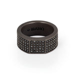 Load image into Gallery viewer, MANO|J Anello in titanio incassato con diamanti black MINANTBMUT_21