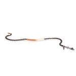 Load image into Gallery viewer, MANO|J Bracciale con barretta in oro rosso e catena groumette MINBRTRGBARLK