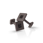 Load image into Gallery viewer, MANO|J Gemelli in titanio e diamanti black MINGEMT18BGEM