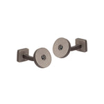 Load image into Gallery viewer, MANOJ Gemelli in titanio rotondi e diamanti black MINGEMT1BGEM