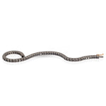 Load image into Gallery viewer, MANO|J Bracciale tennis in titanio, oro rosso e diamanti black MINTENBRTBBR5PT_19.5