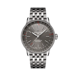 Load image into Gallery viewer, Vista frontale del Breitling Navitimer Automatic 36 A17327381B1P1 con quadrante antracite e lunetta con regolo calcolatore.
