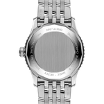 Load image into Gallery viewer, Dettaglio della corona e della lunetta bidirezionale del Breitling Navitimer Automatic GMT 41 A32310211G1A1 in acciaio inox.
