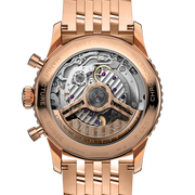 Cinturino in pelle di coccodrillo marrone con chiusura pieghevole in oro rosso 18 carati del Breitling Navitimer B01 Chronograph 41.