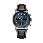 Load image into Gallery viewer, Quadrante blu con indici a bastone luminescenti e lancette del Breitling Navitimer B01 Chronograph 41 AB0139241C1P1.
