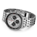 Load image into Gallery viewer, Bracciale in acciaio inossidabile con chiusura pieghevole del Breitling Navitimer B01 Chronograph 43 AB0138241G1A1.

