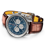 Load image into Gallery viewer, Bracciale in acciaio inossidabile con chiusura pieghevole del Breitling Navitimer B01 Chronograph 46 AB0137211C1P1.
