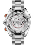 Load image into Gallery viewer, Cassa in acciaio inox da 45,5 mm con lunetta girevole in ceramica arancione e dettagli in gomma arancione dell’Omega Seamaster Planet Ocean 600M
