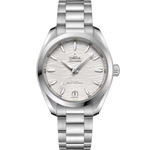 Load image into Gallery viewer, Omega Seamaster Aqua Terra 34 mm con quadrante argento opalino e motivo a onde marittime.
