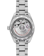 Load image into Gallery viewer, Dettaglio lancette rodiate e indici in oro bianco 18K a forma di vela.
