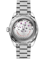 Load image into Gallery viewer, Dettaglio datario a finestrella alle ore 6 e logo Omega rodiato.
