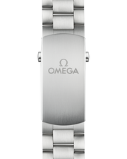 Cassa in acciaio inox da 43,5 mm con lunetta unidirezionale in ceramica blu con scala graduata Omega Liquidmetal™