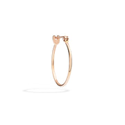 Orecchino Hoop Essentials DoDo in oro rosa 9K, cerchio piccolo versatile adatto anche per charms.