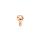 Load image into Gallery viewer, Orecchino Stud Bollicine DoDo in oro rosa 9K con diamanti bianchi 0,02 ct, mono orecchino elegante e luminoso.
