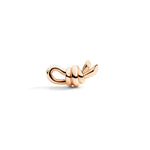 Load image into Gallery viewer, Orecchino Stud Nodo DoDo in oro rosa 9K, orecchino a bottone con design a nodo.
