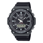 Load image into Gallery viewer, Orologio Casio AQ-S820W-1AV analogico-digitale con quadrante nero, lancette bianche e display LCD multifunzione

