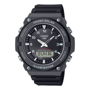 Orologio Casio AQ-S820W-1AV analogico-digitale con quadrante nero, lancette bianche e display LCD multifunzione