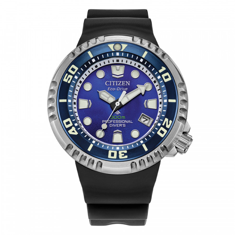 Orologio Citizen Promaster BN1025-08L con quadrante blu strutturato FUJIFILM e indici luminescenti