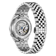 Citizen NK0020-55E orologio automatico uomo con vetro zaffiro, bracciale acciaio e fondello trasparente.