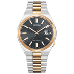 Load image into Gallery viewer, Orologio Citizen Tsuyosa NJ0154-80H uomo, automatico meccanico con cassa bicolore 40 mm, quadrante nero e vetro zaffiro.
