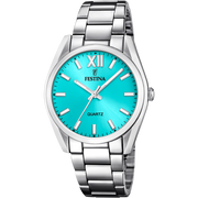 Orologio Festina Boyfriend F20622/D da donna con quadrante azzurro e indici a bastoni argento
