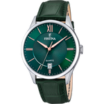 Load image into Gallery viewer, Orologio Festina F20426/7 con quadrante verde analogico e indici a bastoni color oro rosa
