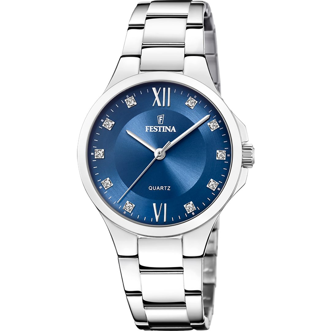 Orologio Festina Mademoiselle F20582/3 da donna con quadrante blu impreziosito da indici con pietre