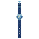 Load image into Gallery viewer, Dettaglio quadrante multicolore con numeri e lancette colorate per bambini.
