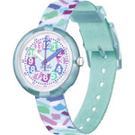 Load image into Gallery viewer, Orologio Flik Flak Confetti Chaos FPNP150 con quadrante multicolore e cinturino tessile multicolore.
