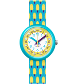Load image into Gallery viewer, Orologio Flik Flak Lemon Freeze FPNP062 con quadrante giallo e cristalli Swarovski.
