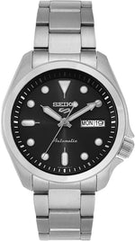 Load image into Gallery viewer, Orologio Seiko 5 Sports SRPE55K1 con cassa in acciaio inox da 40 mm e quadrante nero con lancette luminescenti.
