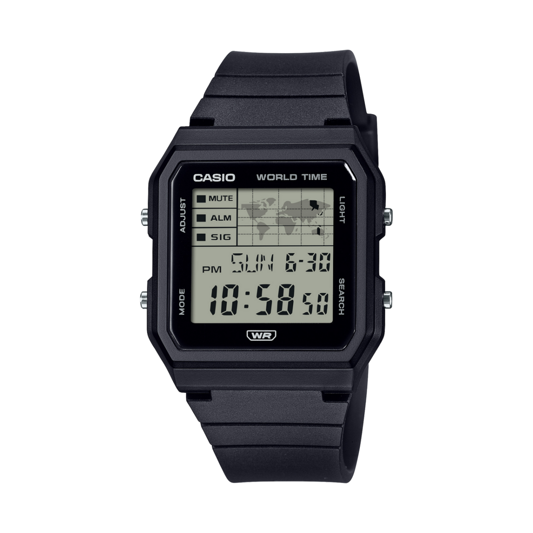 Orologio digitale Casio LF-30W-1A con display multifunzione e mappa del mondo