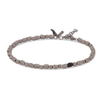 Load image into Gallery viewer, MANO|J Bracciale con sassi piccoli in titanio, smalto nero e cornetto PEPSMBRT1PSMNERO