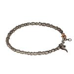Load image into Gallery viewer, MANO|J Bracciale con sassi titanio e oro rosso, cornetto PEPSMBRTTTI