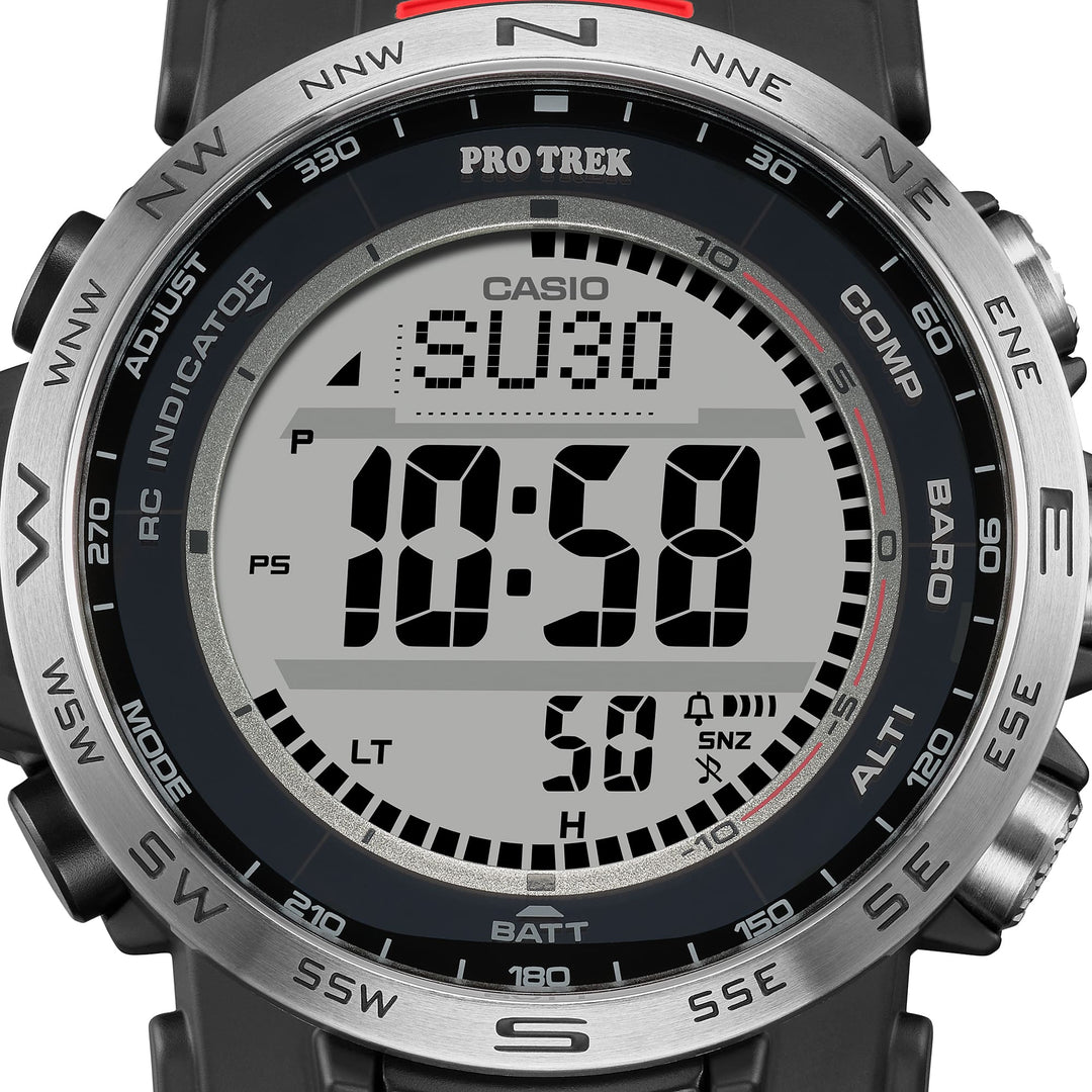 Casio PRW-35 PRW-35-1AER - cinturino e cassa resina nera - quadrante grigia multifunzione